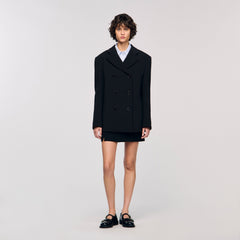 Sandro / Crossed tailored jacket Black