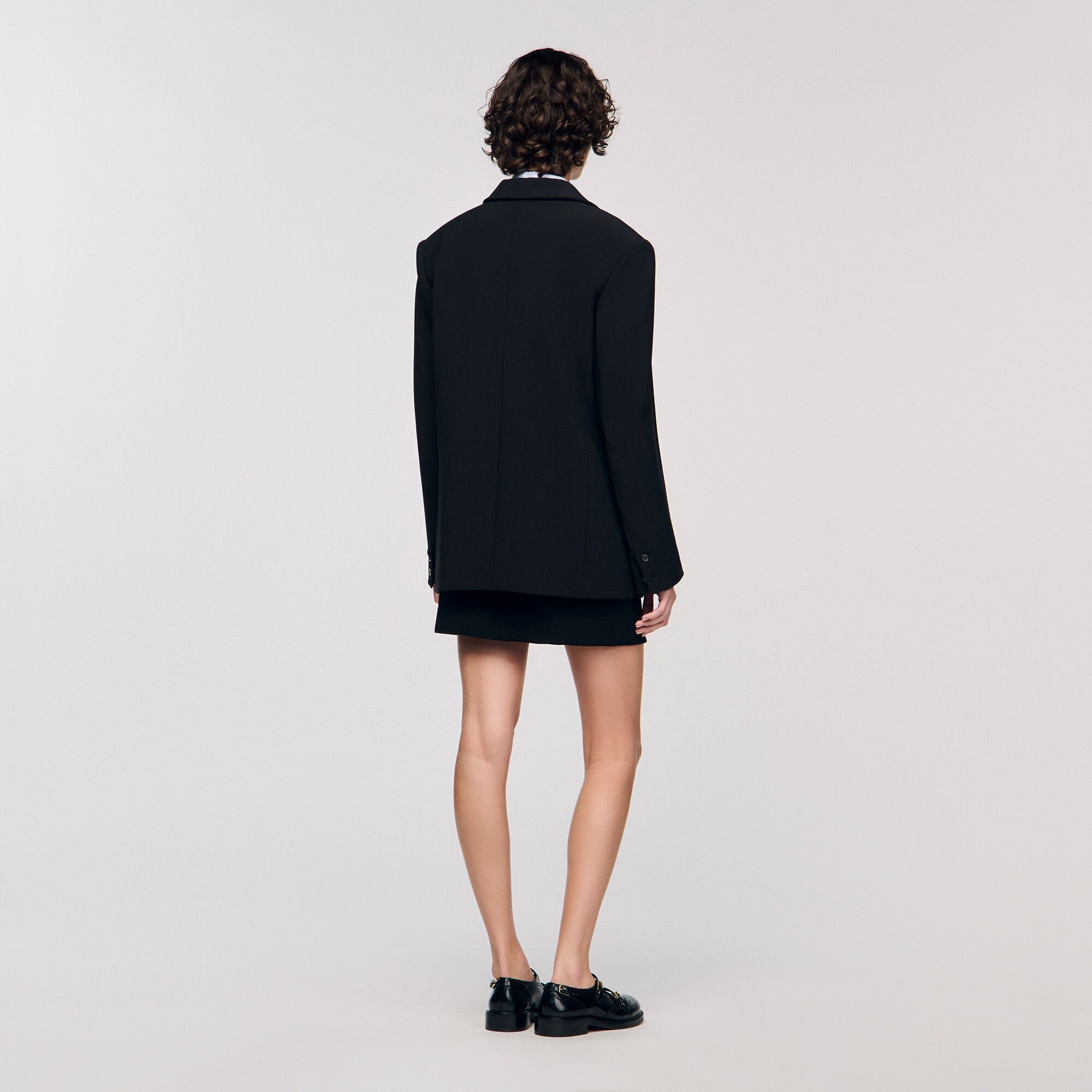 Sandro / Crossed tailored jacket Black