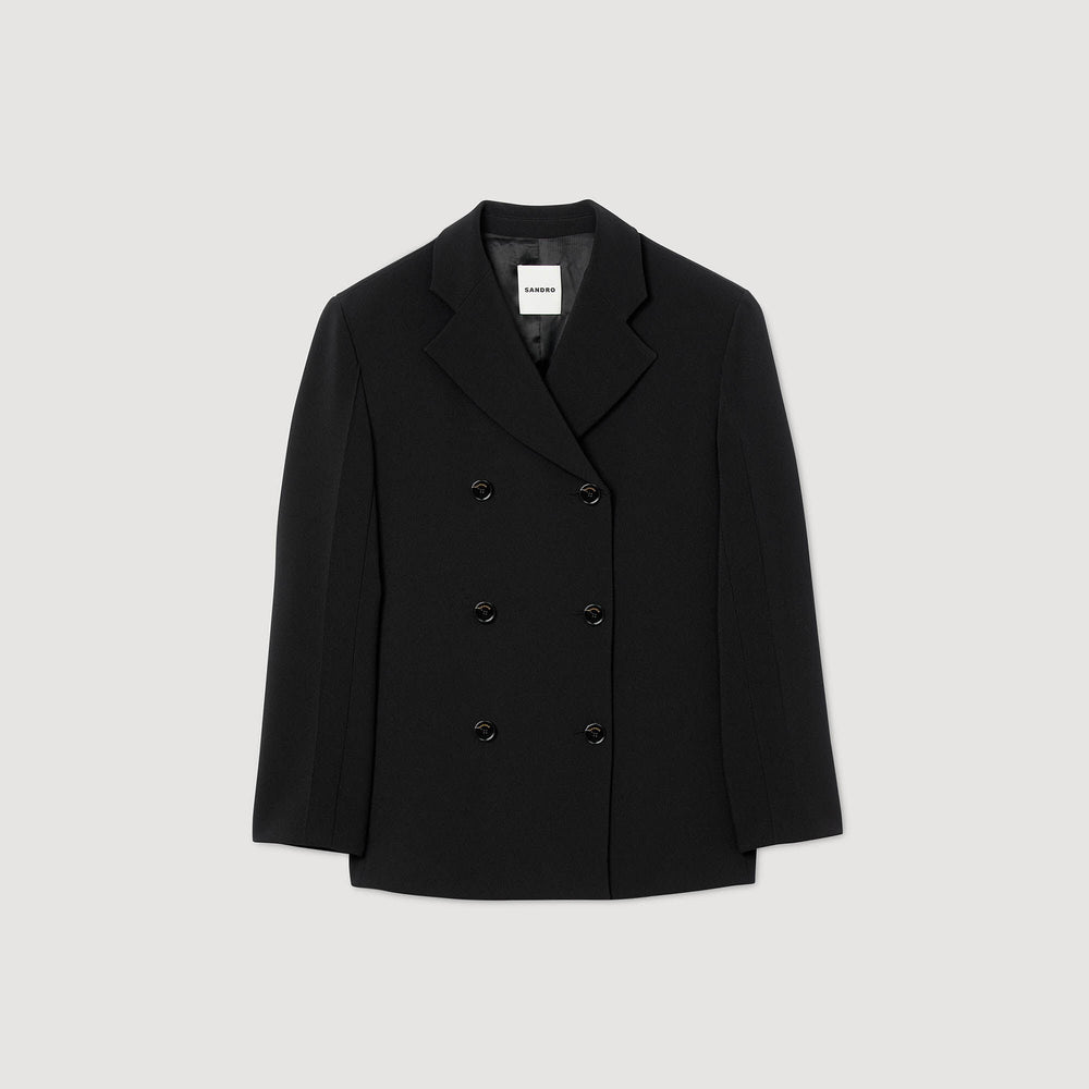 Sandro / Crossed tailored jacket Black