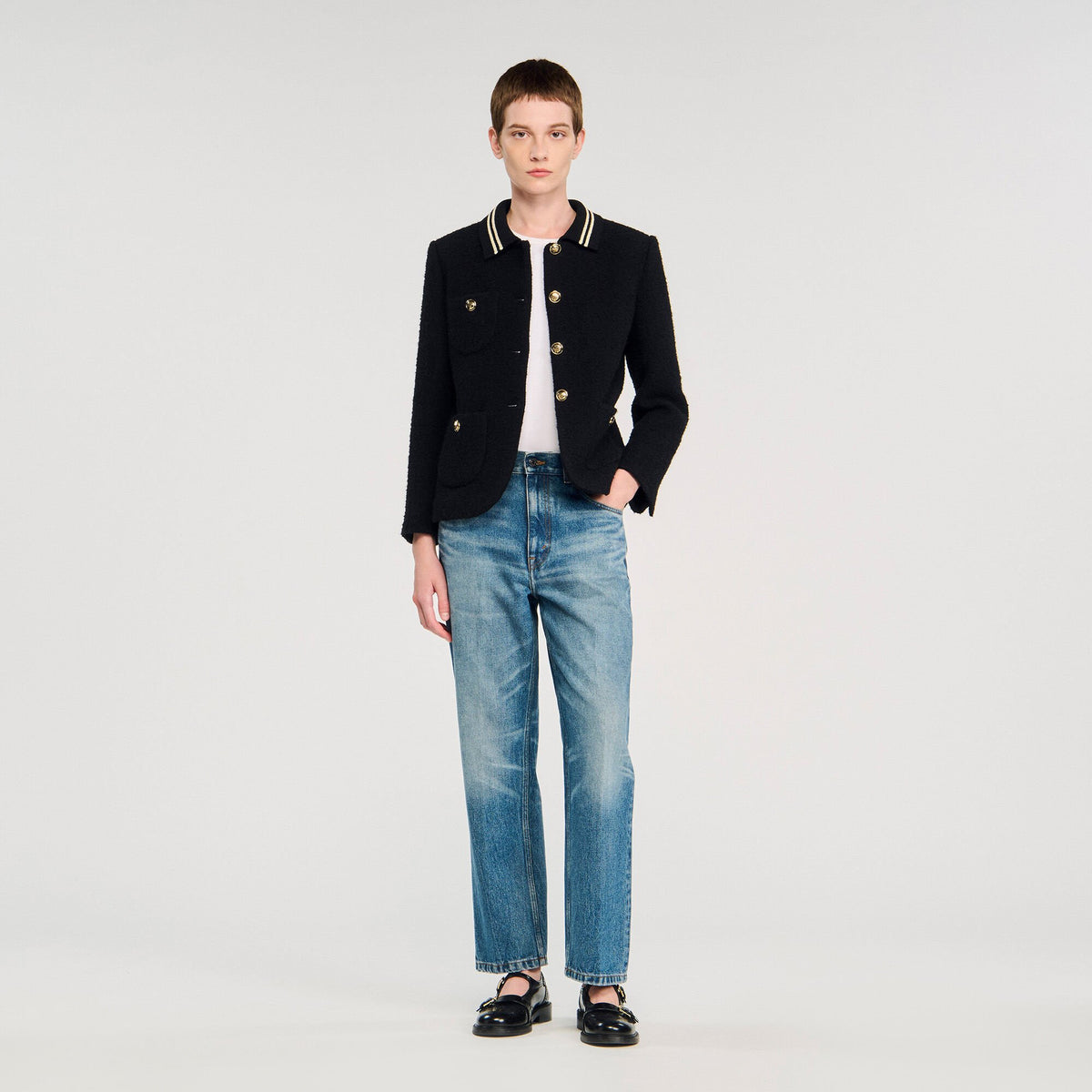 Sandro / Tweed jacket Black