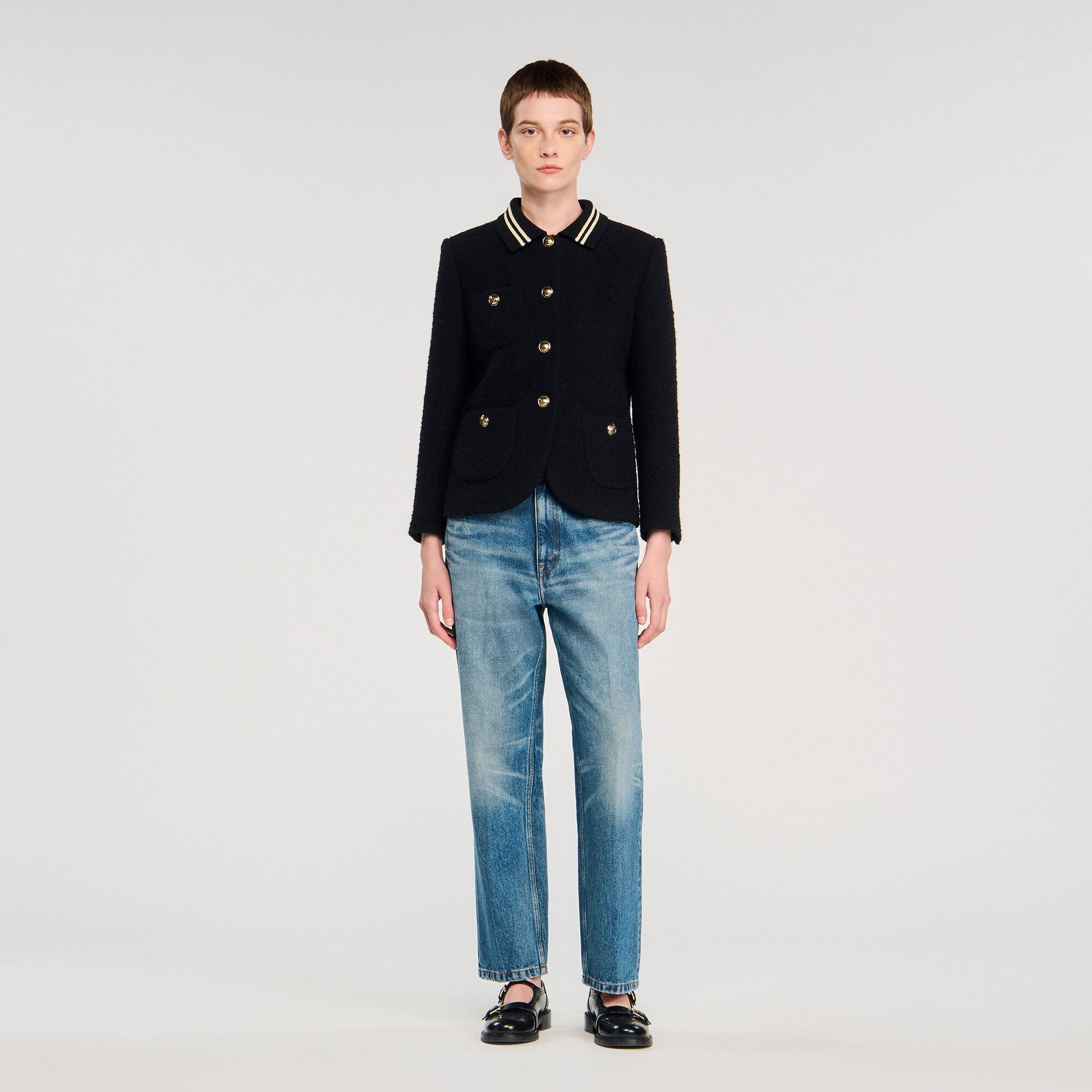 Sandro / Tweed jacket Black