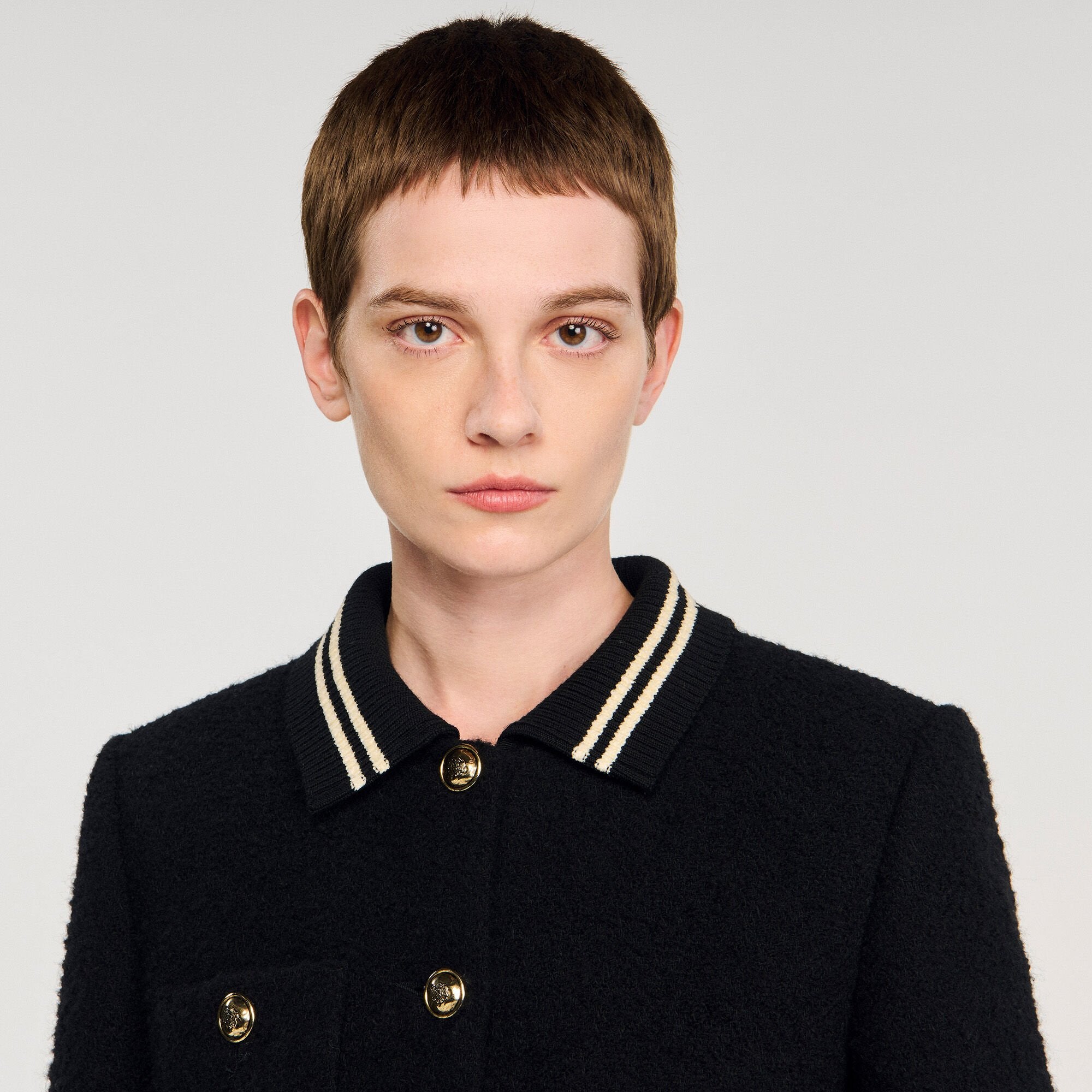 Sandro / Tweed jacket Black