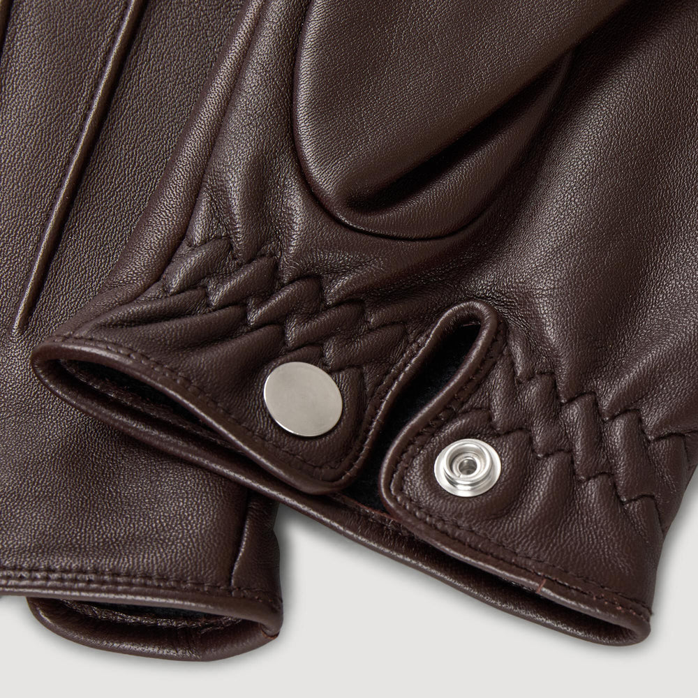 Sandro / Leather gloves Black Brown
