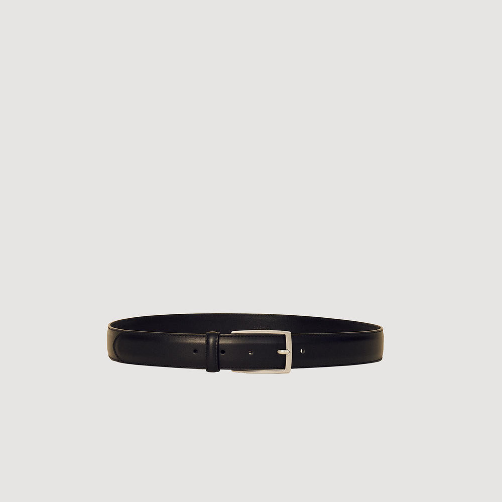 Sandro / Smooth leather belt Black