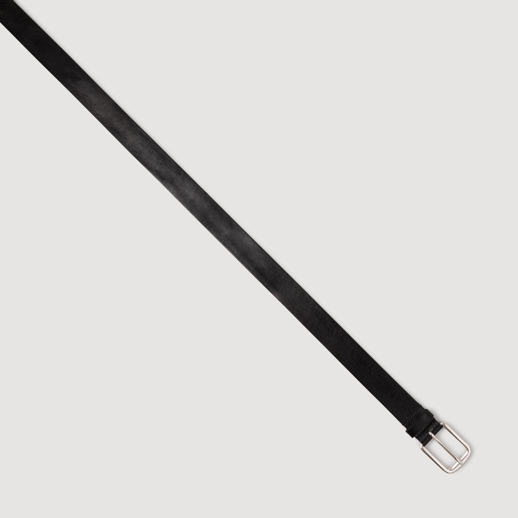 Sandro / Vegetable-tanned leather belt Black