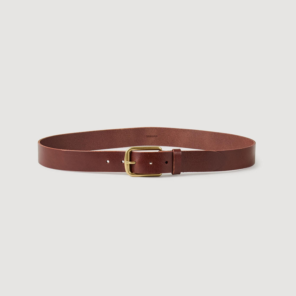 Sandro / Leather belt Chocolate