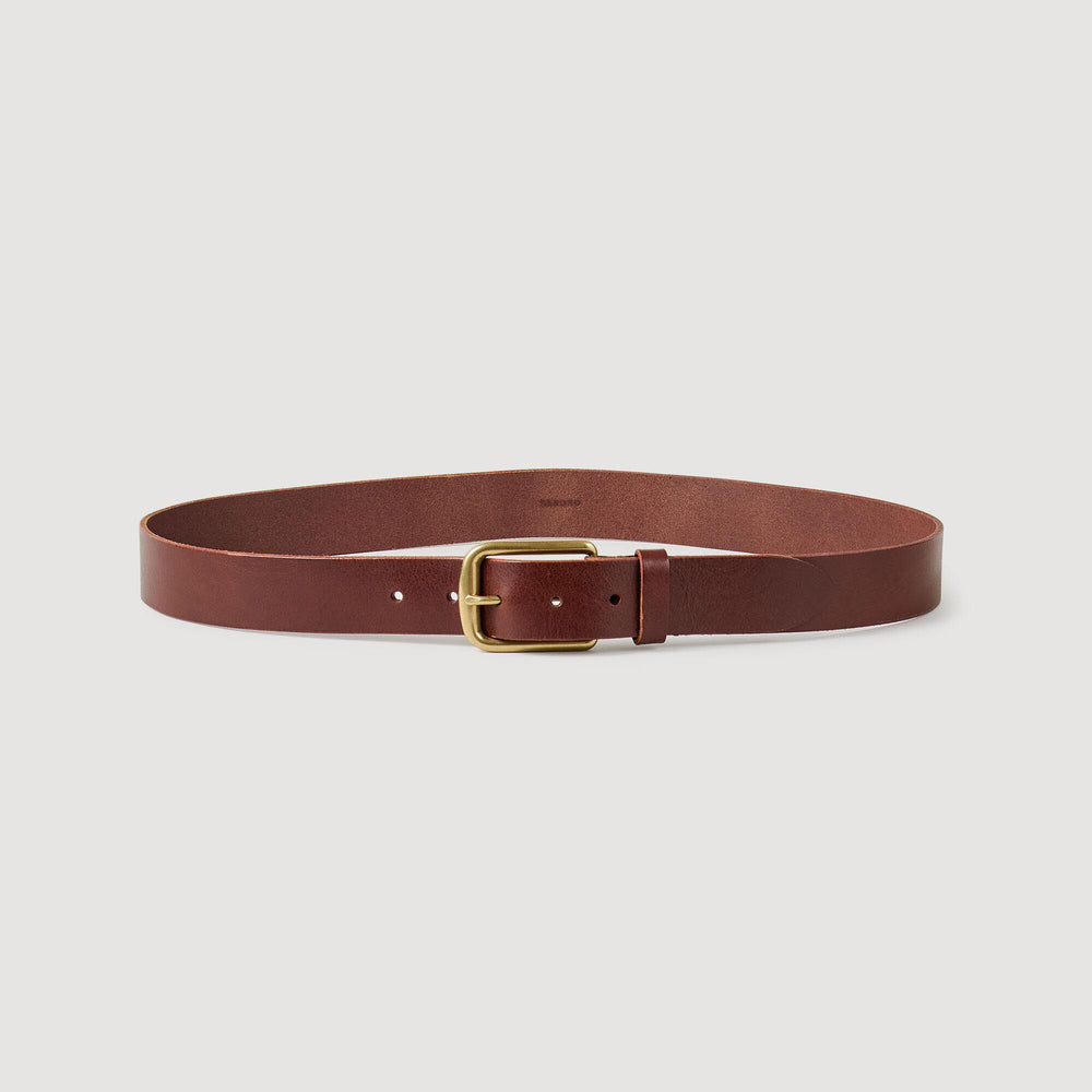 Sandro / Leather belt Chocolate