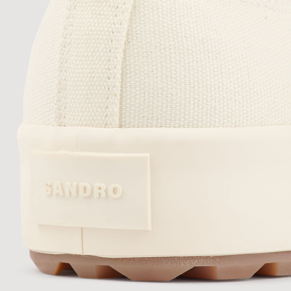 Sandro / Low-top canvas sneakers Off-White