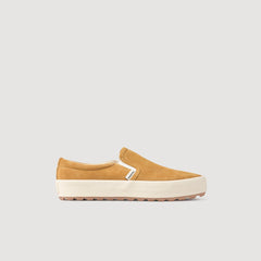 Sandro / Split leather slip-ons Camel