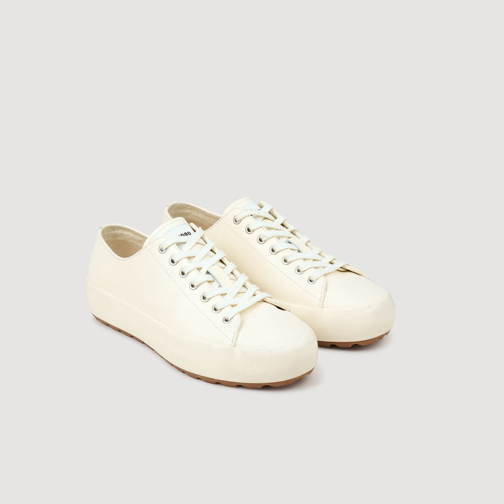 Sandro / Low-top split leather trainers Off White