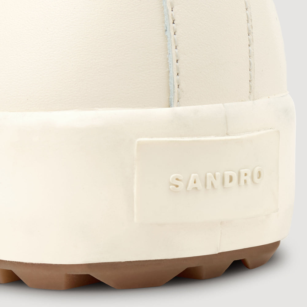 Sandro / Low-top split leather trainers Off White