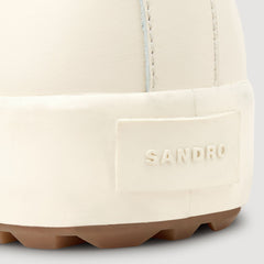 Sandro / Low-top split leather trainers Off White