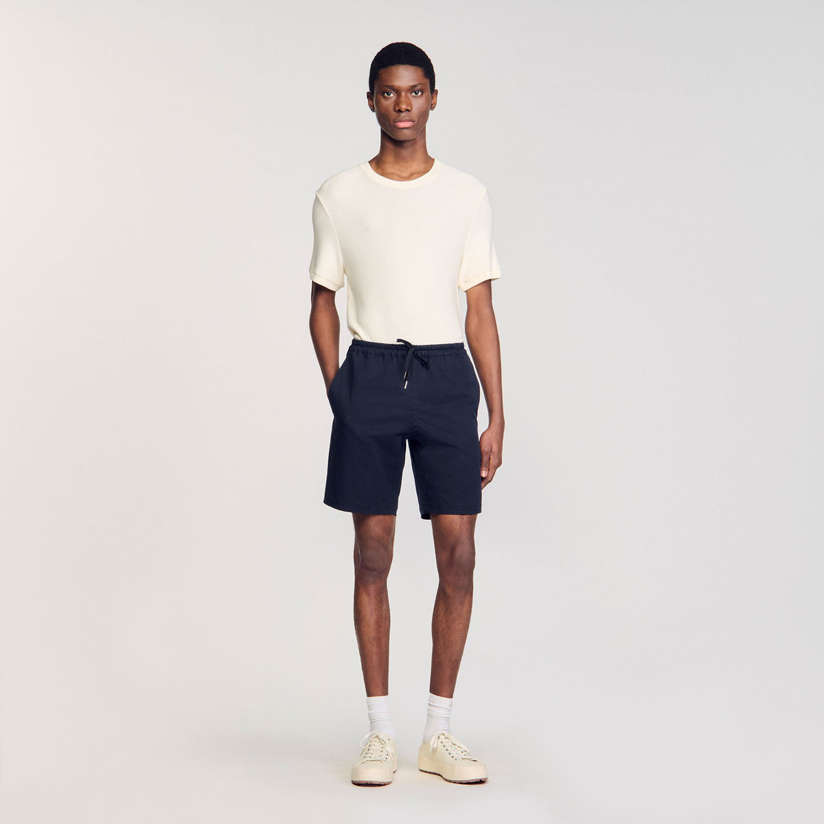 Sandro / Cotton shorts Midnight Blue