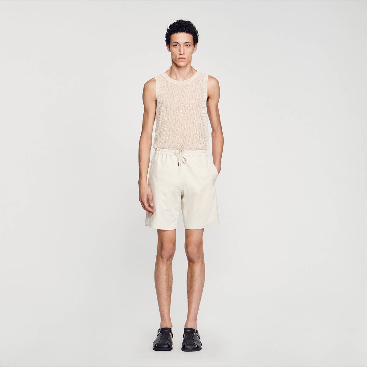 Sandro / Cotton shorts Light Beige