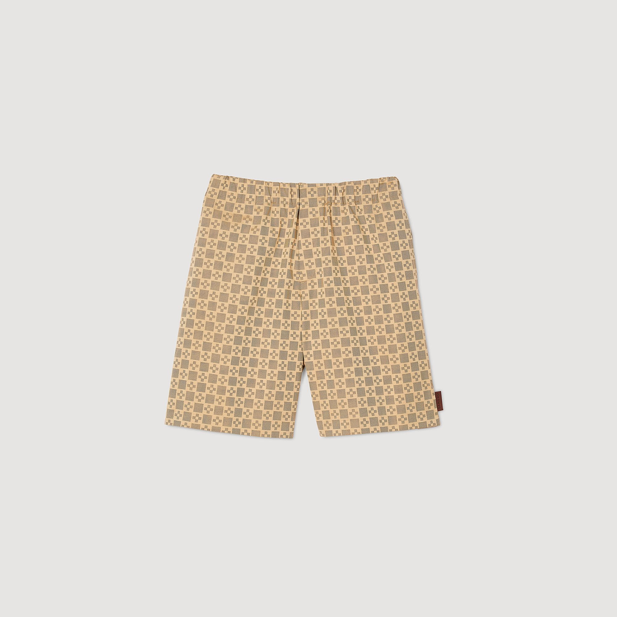 Sandro / Square Cross jacquard shorts Sand