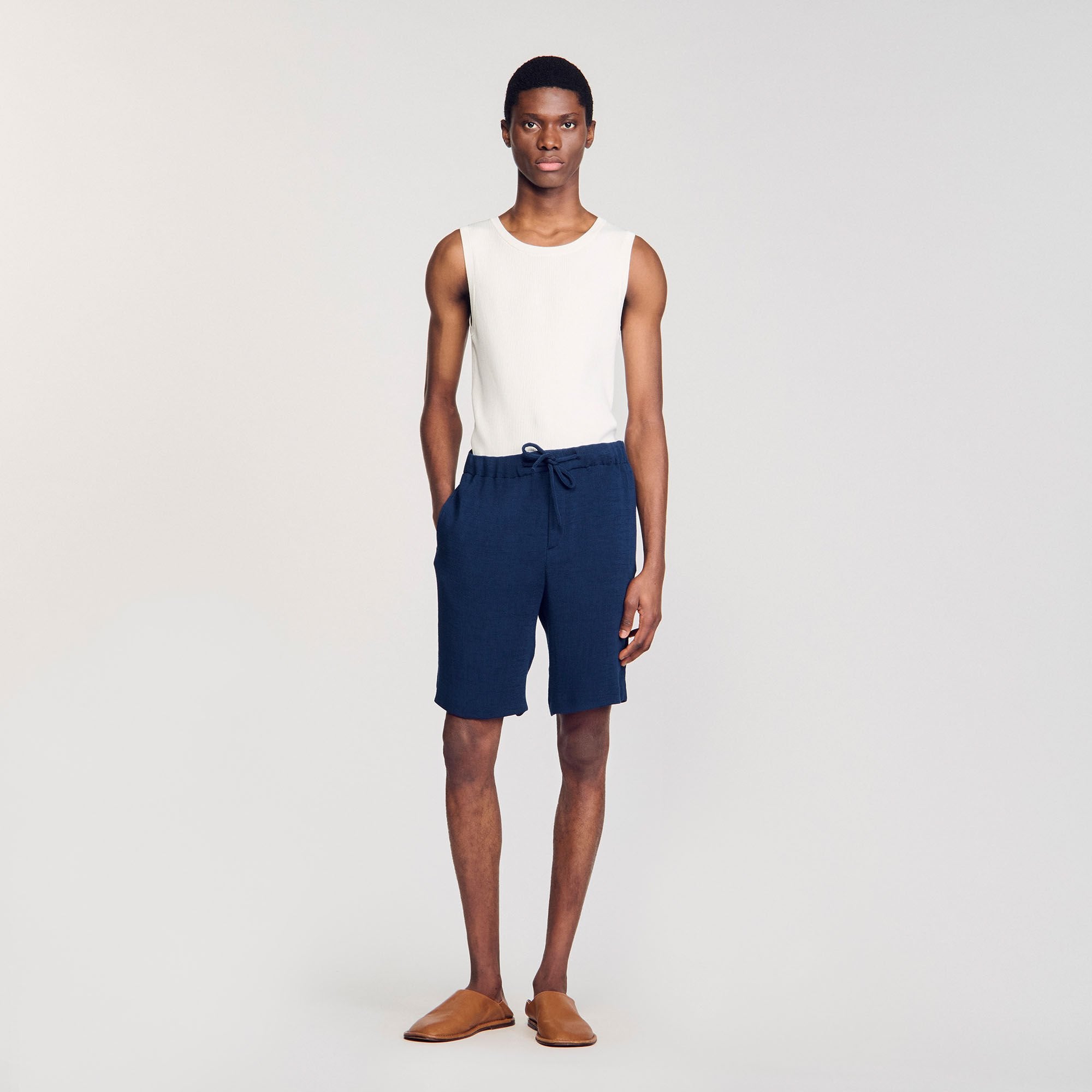 Sandro / Pleated Bermuda shorts Royal Blue