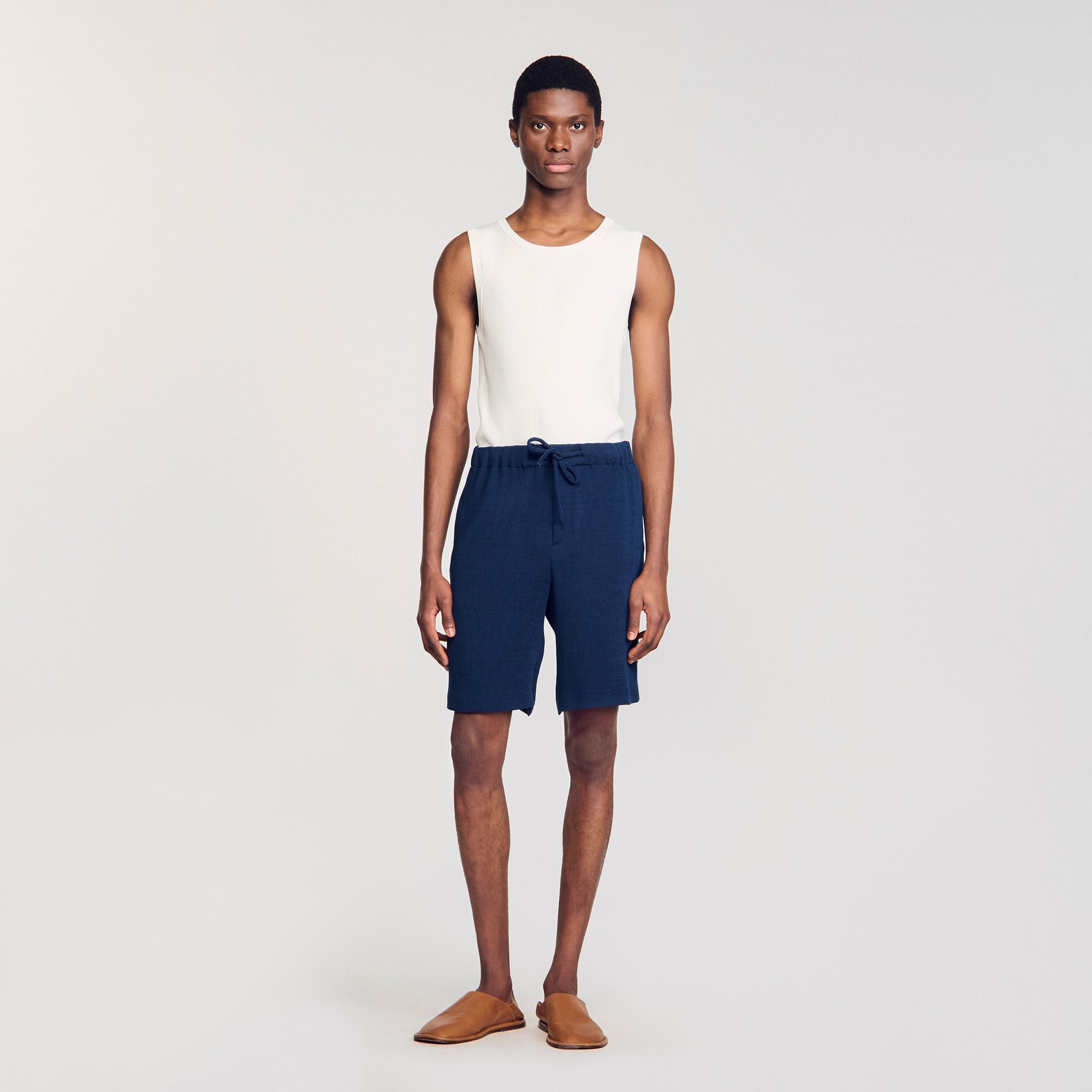 Sandro / Pleated Bermuda shorts Royal Blue