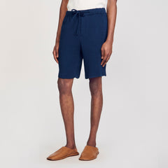 Sandro / Pleated Bermuda shorts Royal Blue