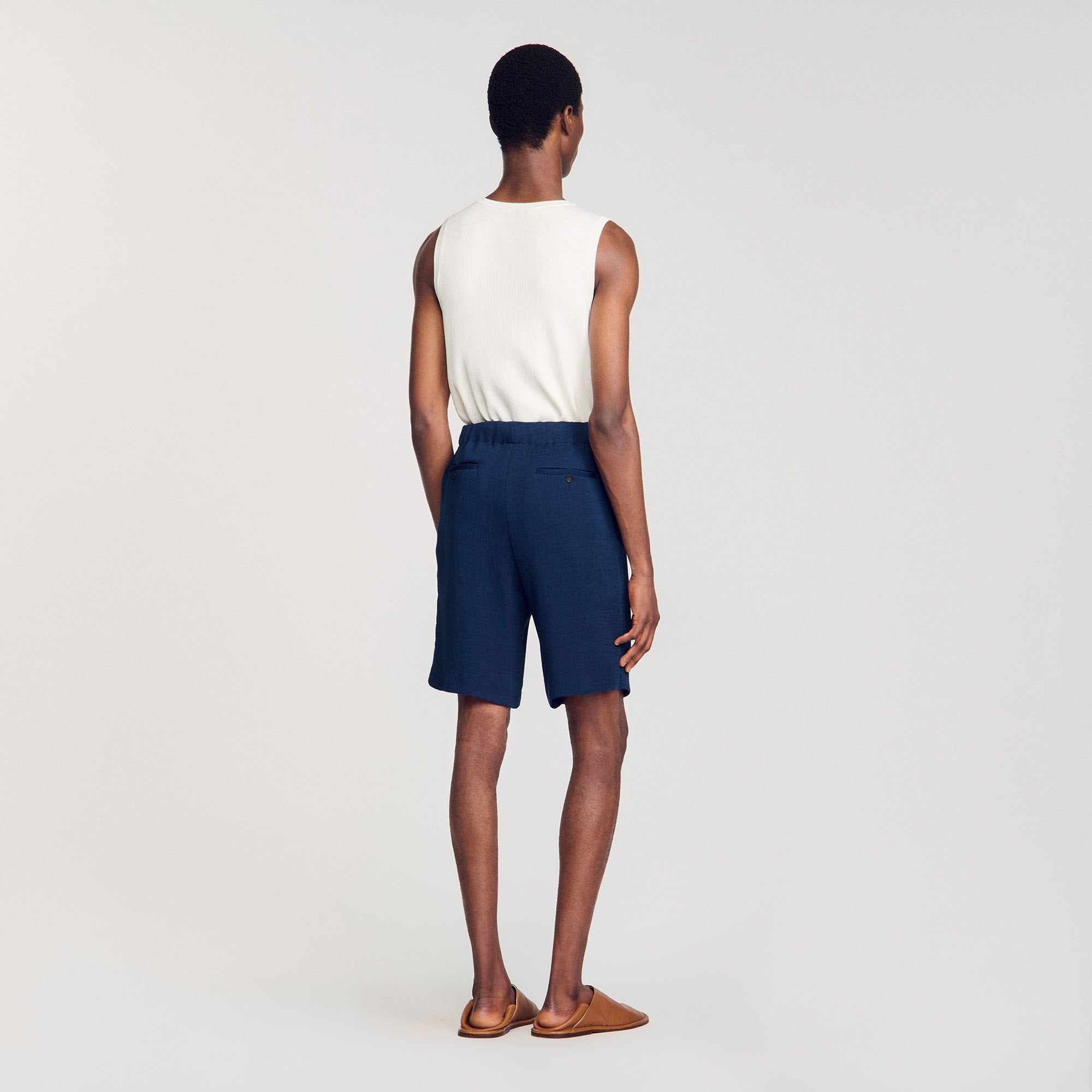 Sandro / Pleated Bermuda shorts Royal Blue