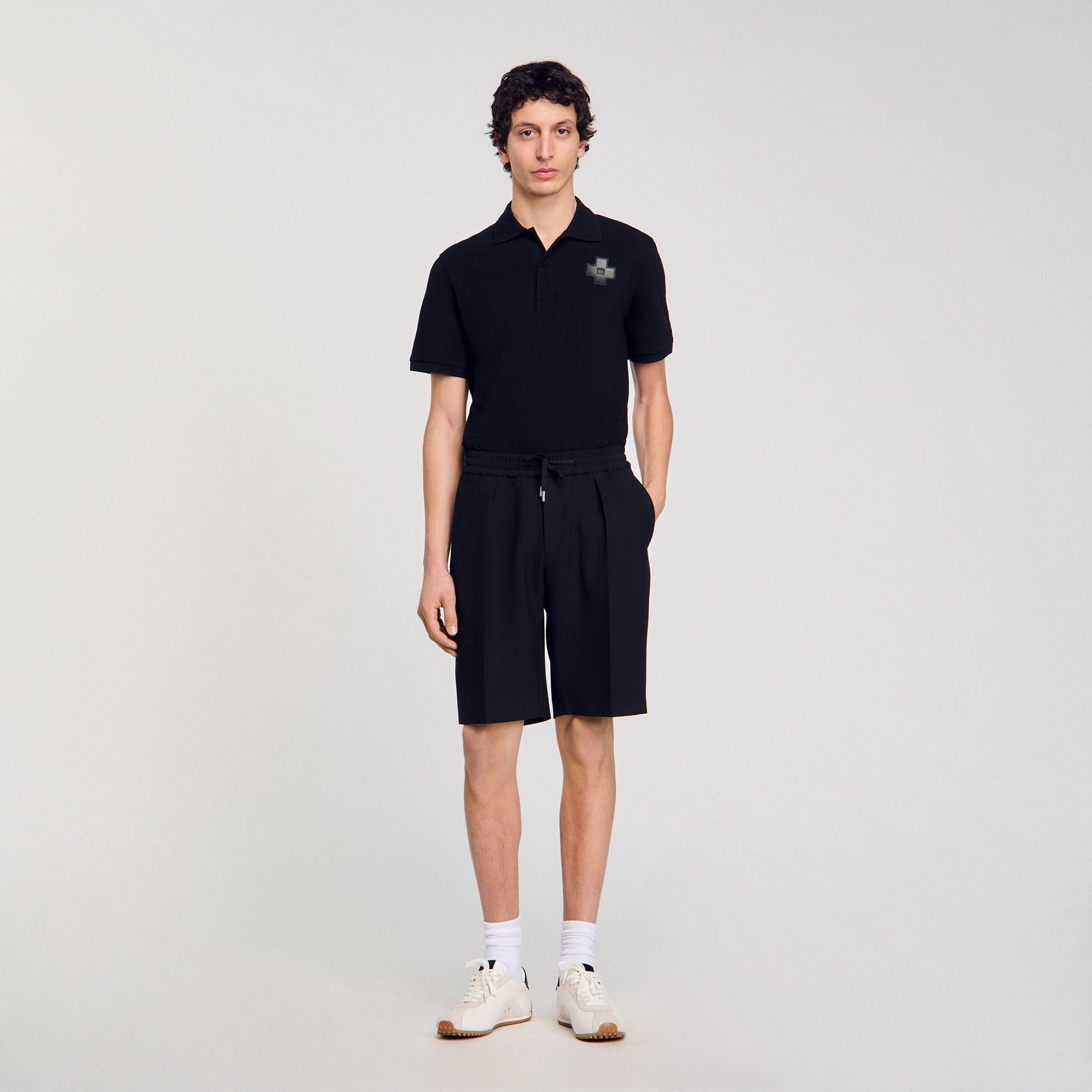 Sandro / Jersey Bermuda shorts Black