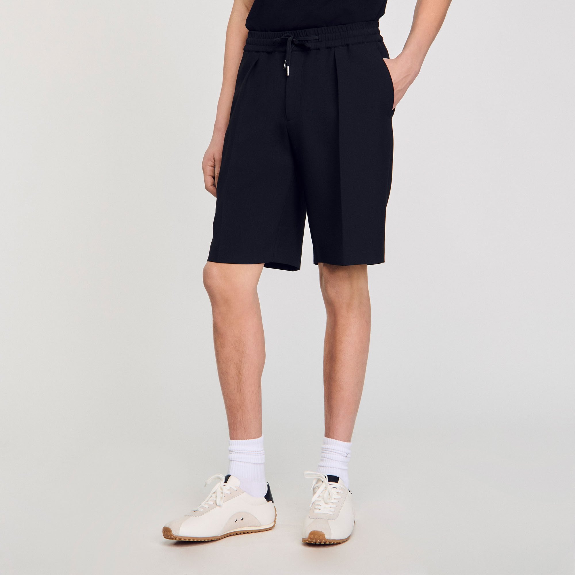 Sandro / Jersey Bermuda shorts Black