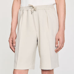 Sandro / Jersey Bermuda shorts Aluminum