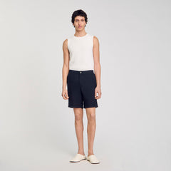 Sandro / Linen shorts Navy Blue