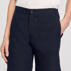Sandro / Linen shorts Navy Blue