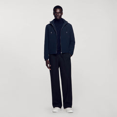 Sandro / Technical fabric jacket Navy Blue