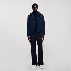 Sandro / Technical fabric jacket Navy Blue