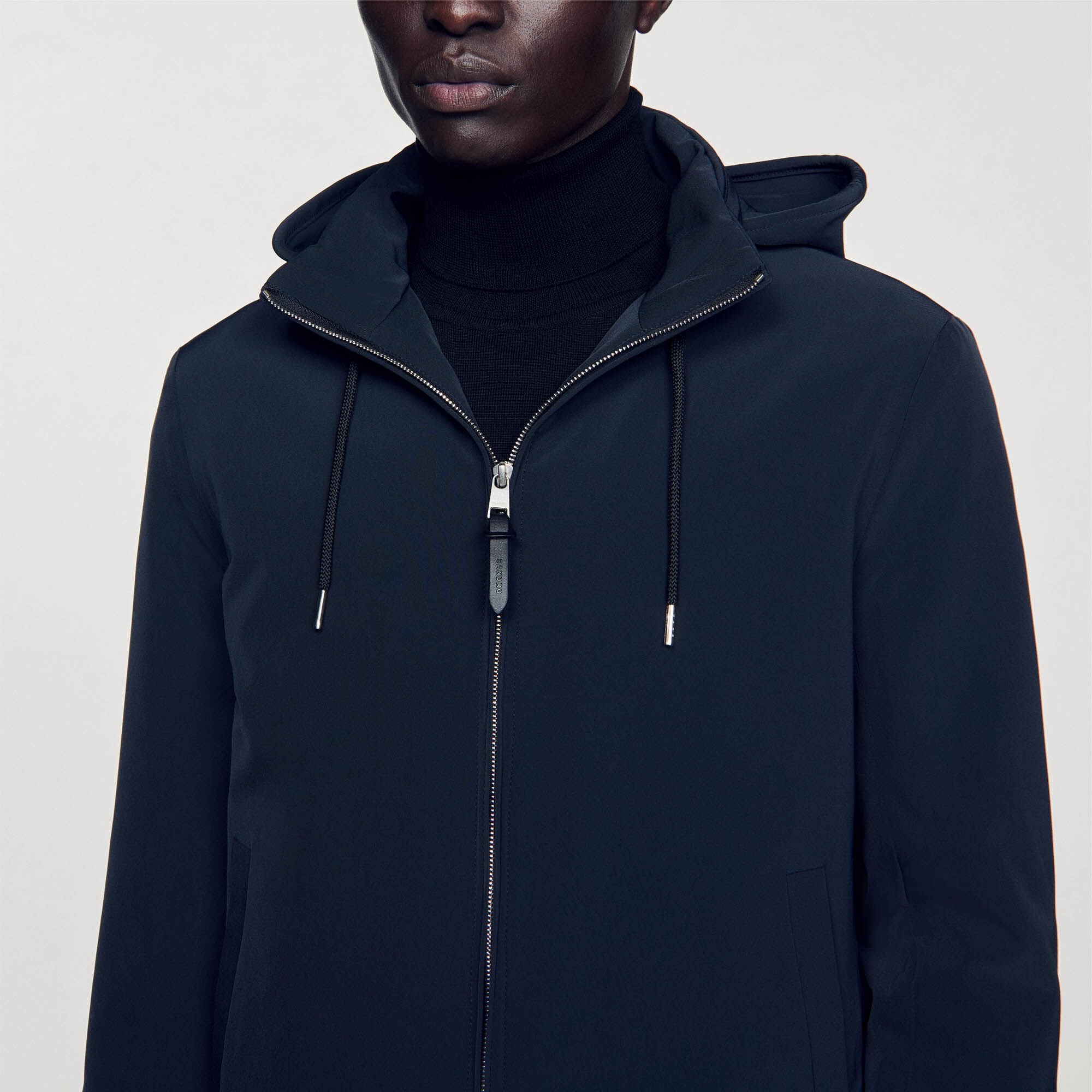 Sandro / Technical fabric jacket Navy Blue