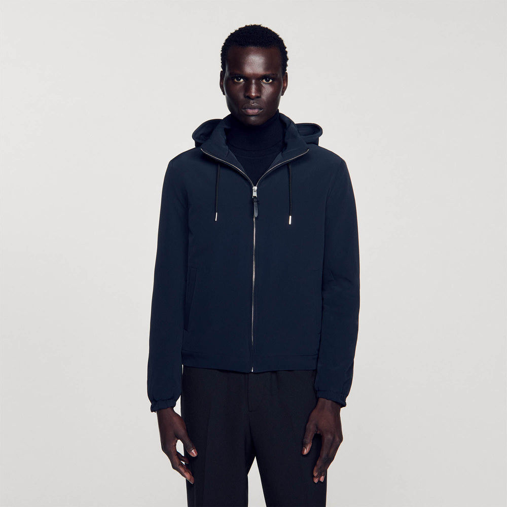 Sandro / Technical fabric jacket Navy Blue