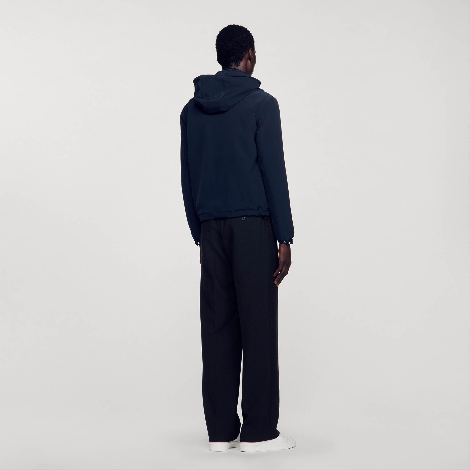 Sandro / Technical fabric jacket Navy Blue