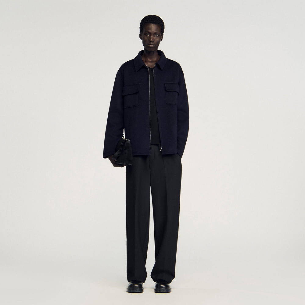Sandro / Zipped overshirt Navy Blue