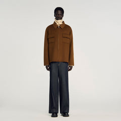 Sandro / Zipped overshirt Tobacco Brown