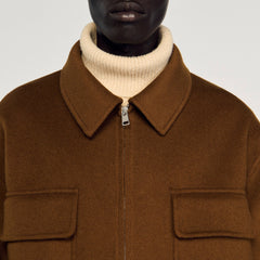 Sandro / Zipped overshirt Tobacco Brown