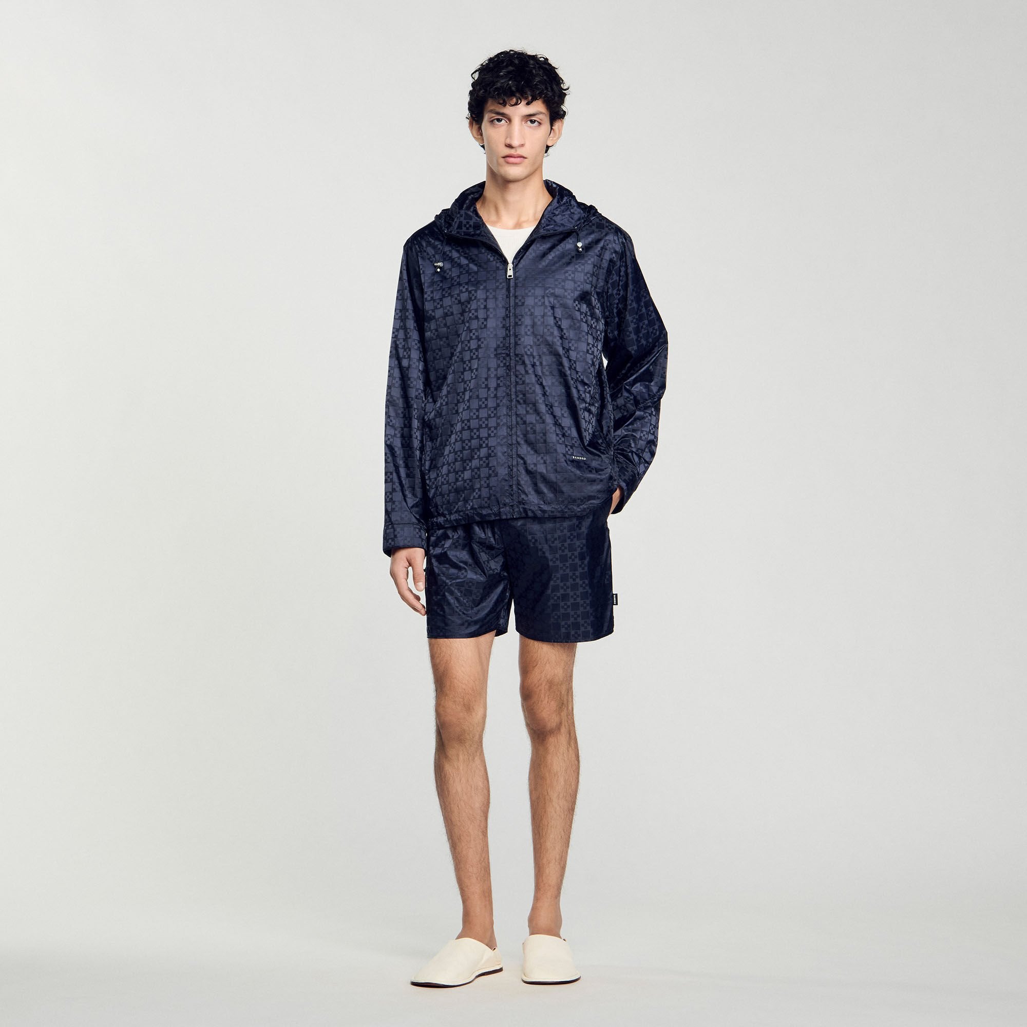 Sandro / Square Cross nylon jacket Midnight Blue