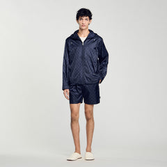 Sandro / Square Cross nylon jacket Midnight Blue