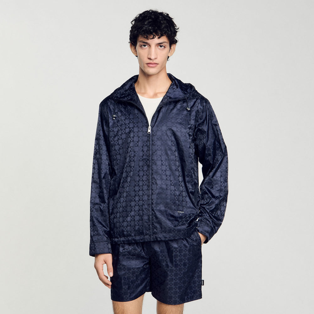 Sandro / Square Cross nylon jacket Midnight Blue