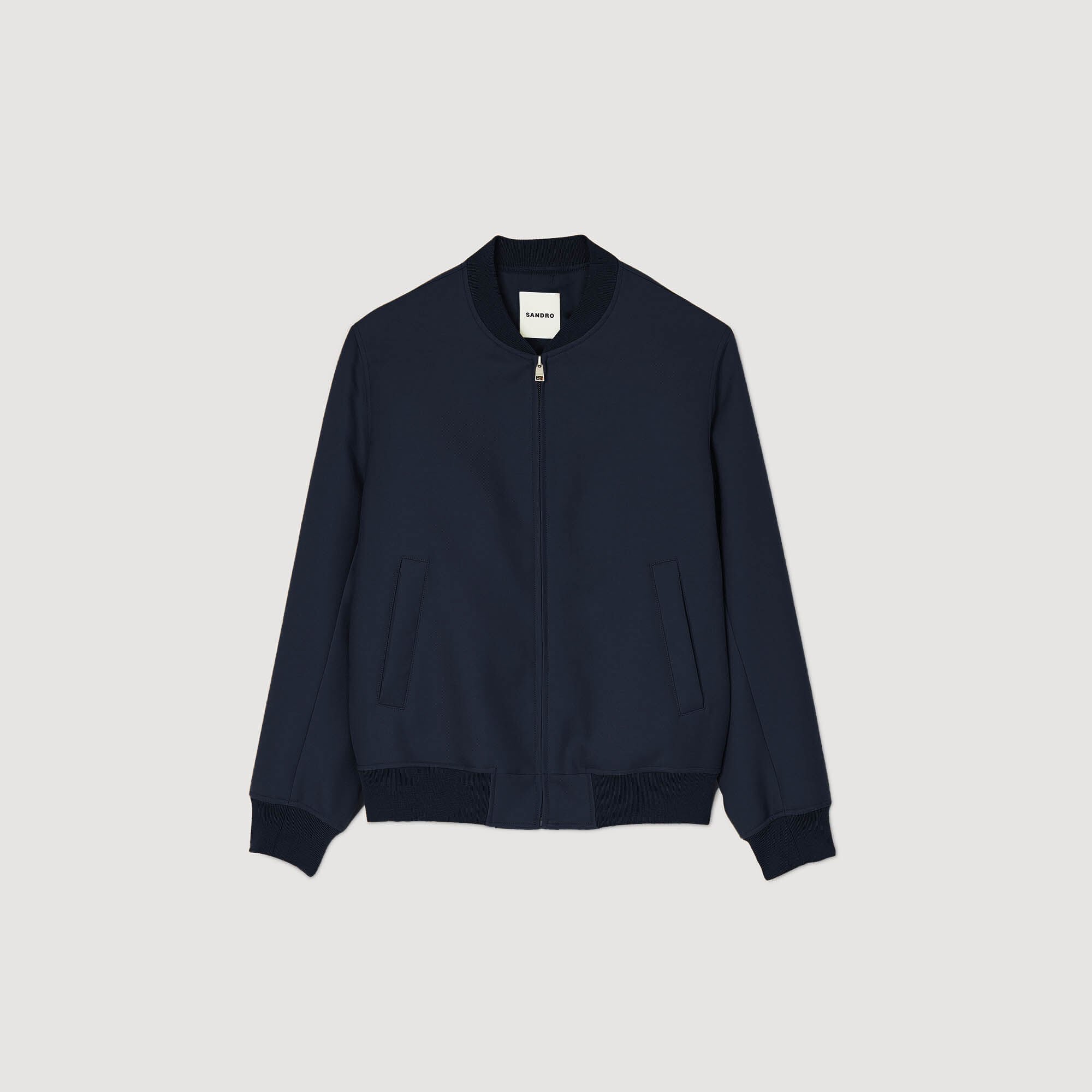 Sandro / Zip-up varsity jacket Navy Blue