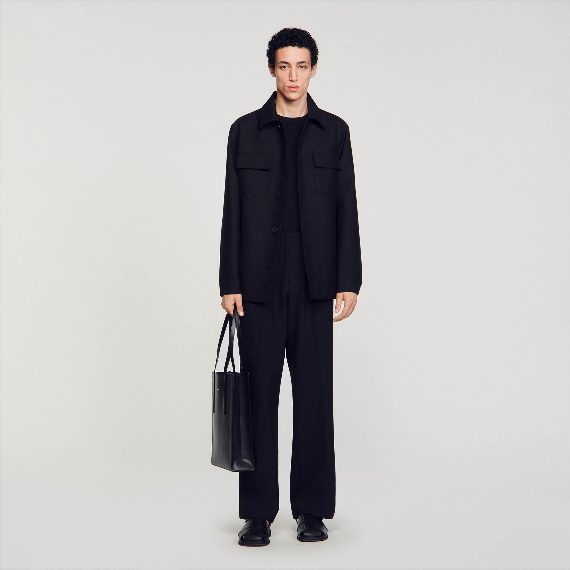 Sandro / Buttoned oversized shirt Black