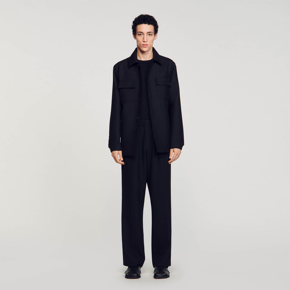 Sandro / Buttoned oversized shirt Black