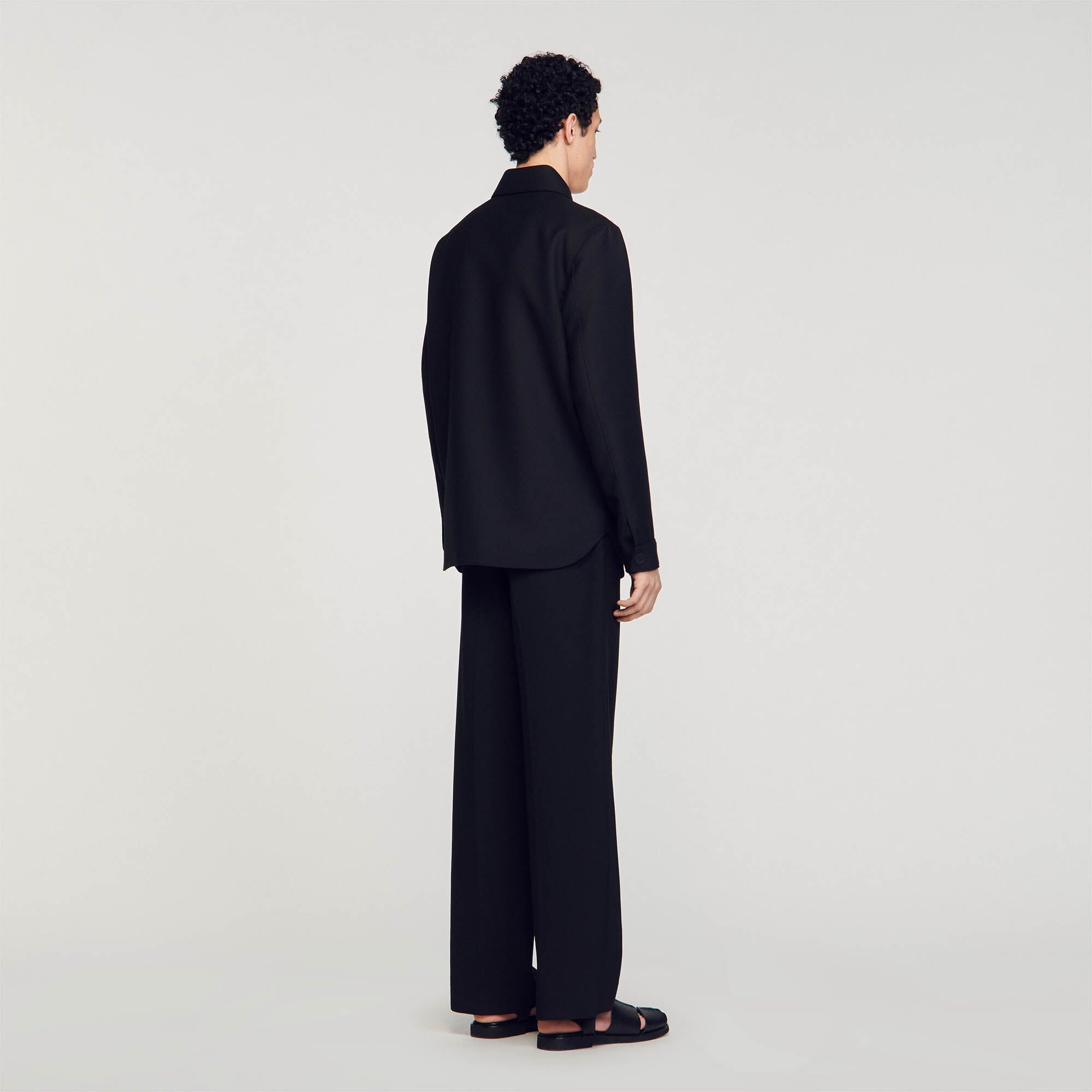 Sandro / Buttoned oversized shirt Black