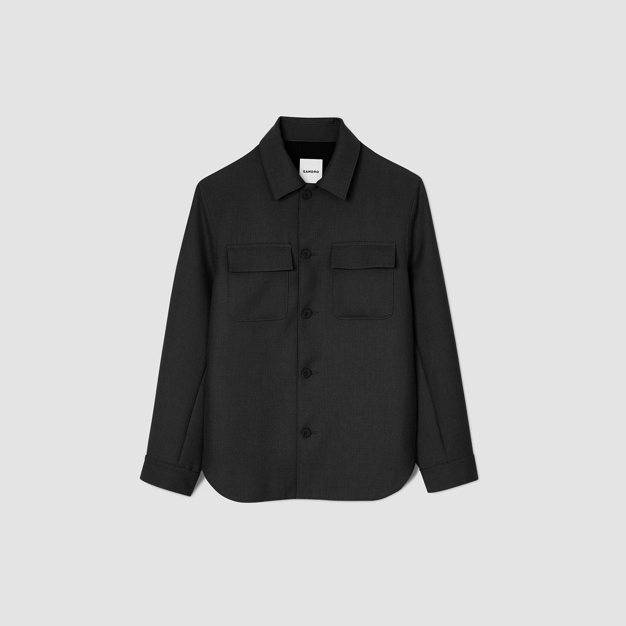 Sandro / Buttoned oversized shirt Black
