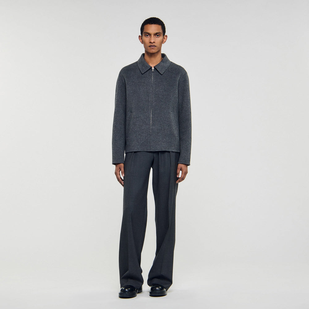 Sandro / Double-faced wool jacket Dark Grey