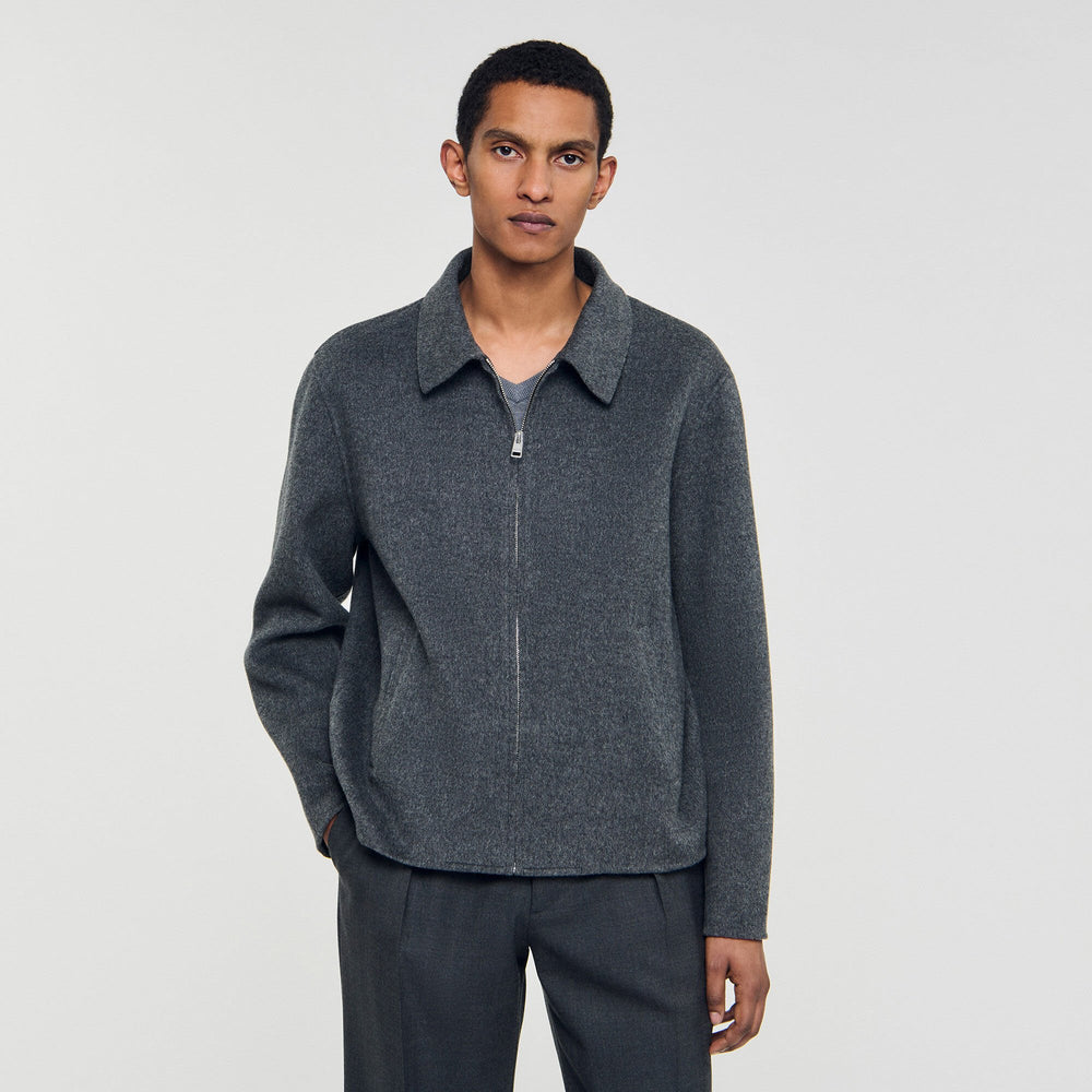 Sandro / Double-faced wool jacket Dark Grey