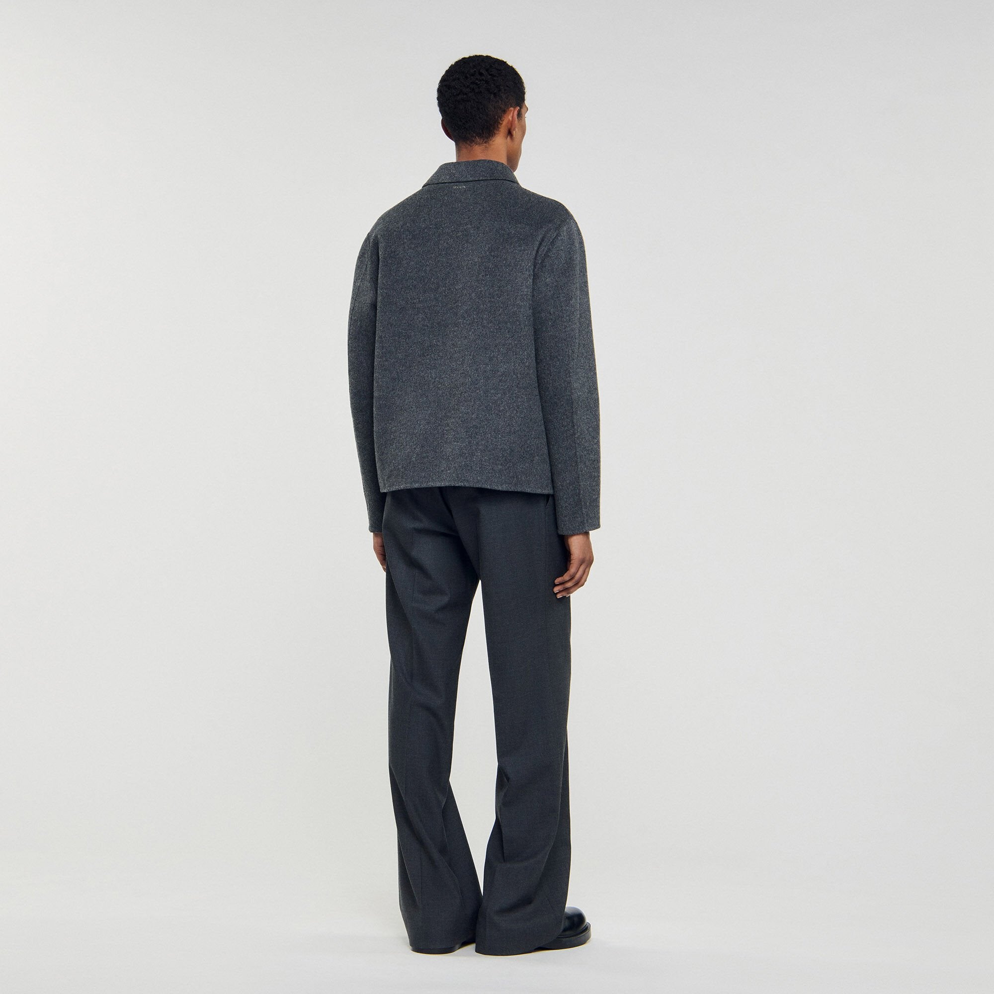 Sandro / Double-faced wool jacket Dark Grey