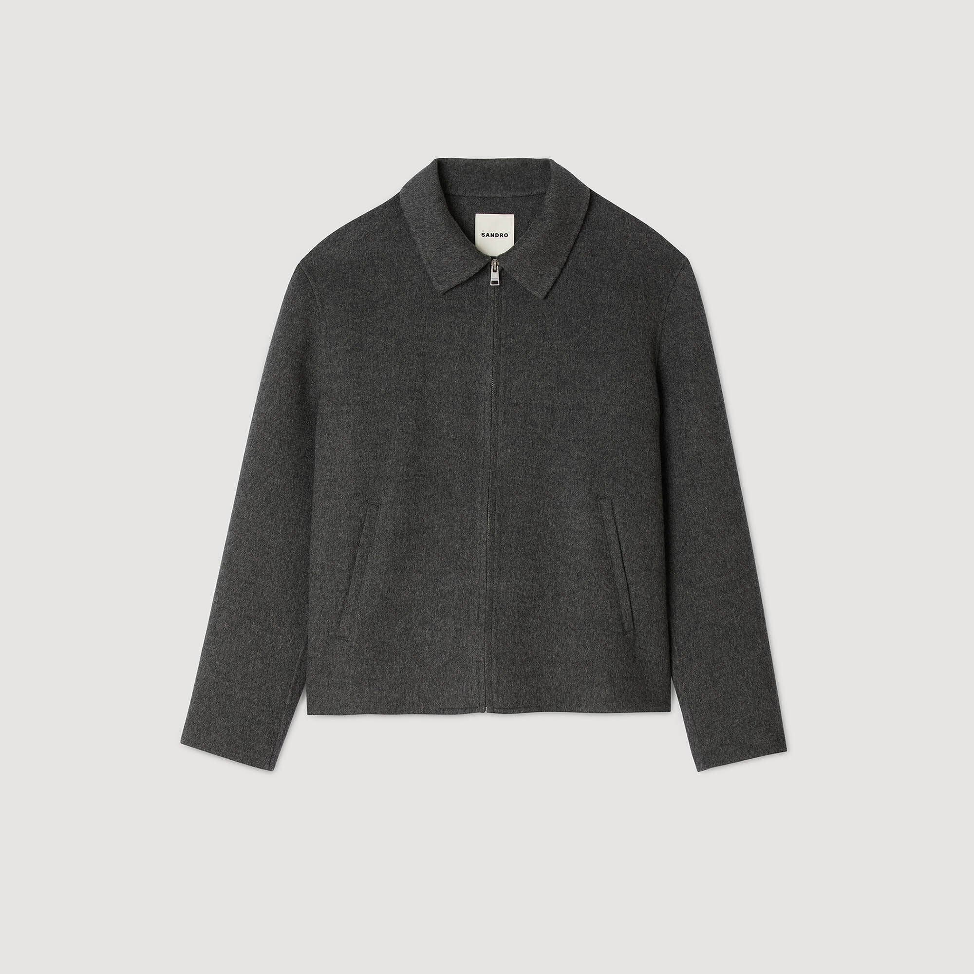 Sandro / Double-faced wool jacket Dark Grey