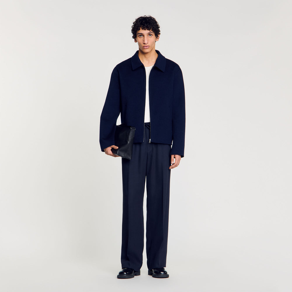 Sandro / Double-faced wool jacket Royal Blue
