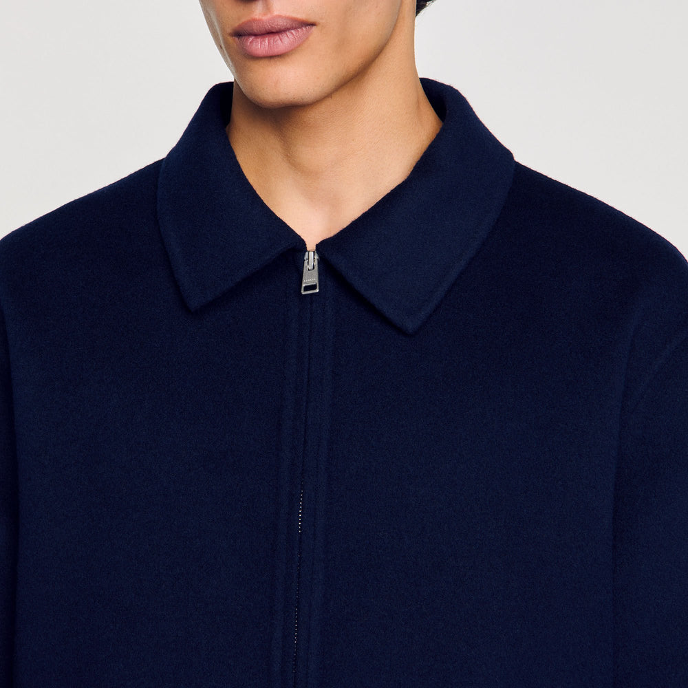 Sandro / Double-faced wool jacket Royal Blue